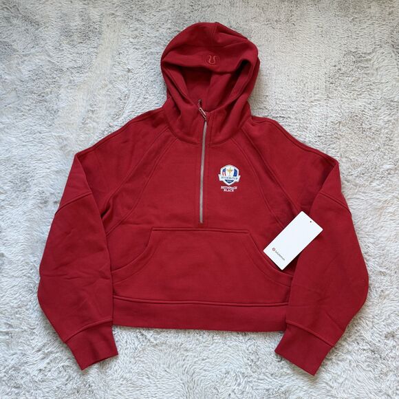 LULULEMON 2025 RYDER CUP WOMEN'S SCUBA OVERSIZED HALF ZIP HOODIE RED M/L NWT$148
